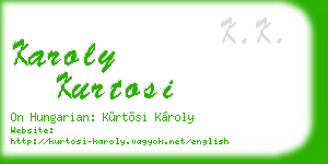 karoly kurtosi business card
